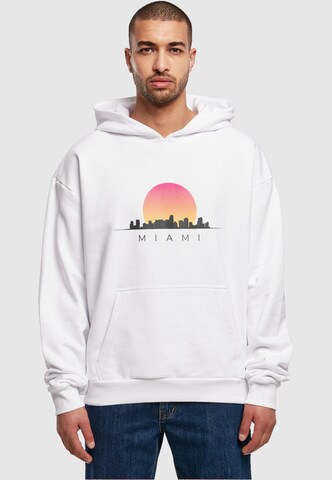 Merchcode Sweatshirt 'Miami' in White: front