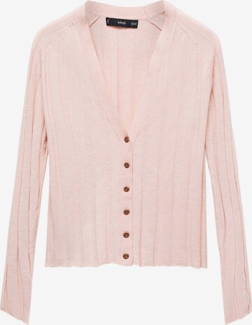 MANGO Knit Cardigan 'FLURRY' in Pink: front