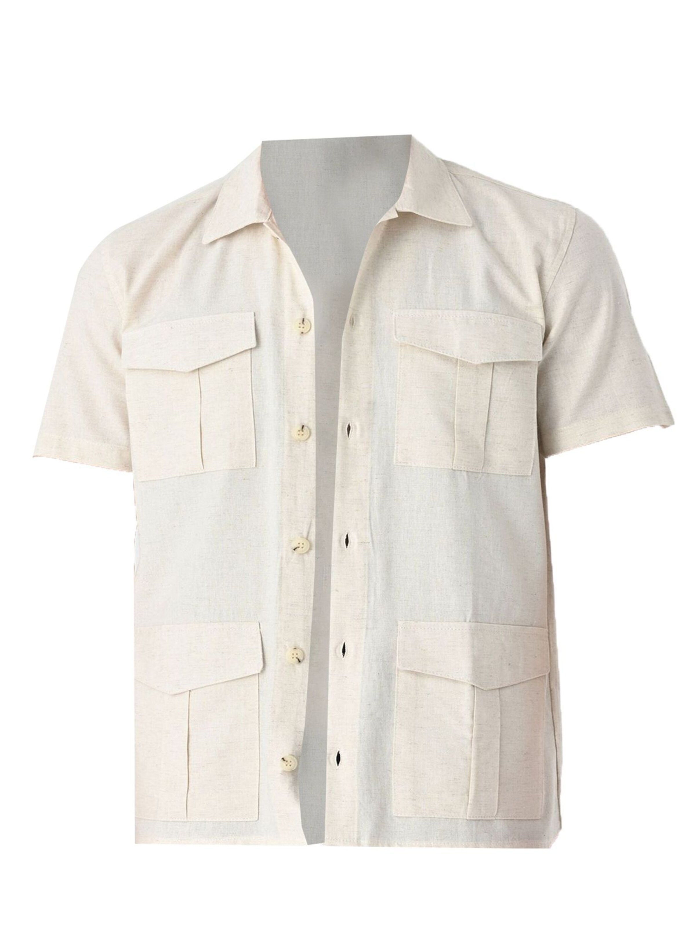 Antioch Regular fit Overhemd in Beige: voorkant