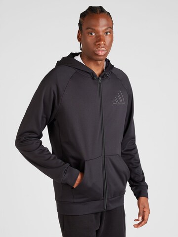 ADIDAS PERFORMANCE Training Jacket in Black: front