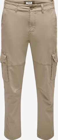 Pantalon cargo 'Dean' Only & Sons en beige : devant