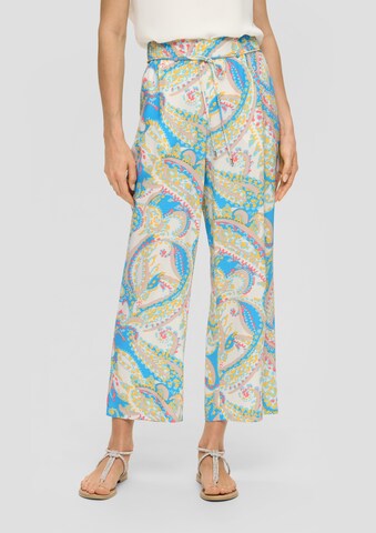 s.Oliver BLACK LABEL Wide leg Trousers in Beige: front