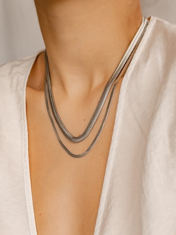Hey Happiness Kette 'Duologue' in Silber: Vorderseite