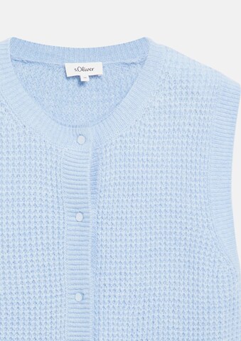 s.Oliver Gebreide bodywarmer in Blauw: bovenkant