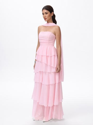 Ivory Field Dress 'Olivia' in Pink: front