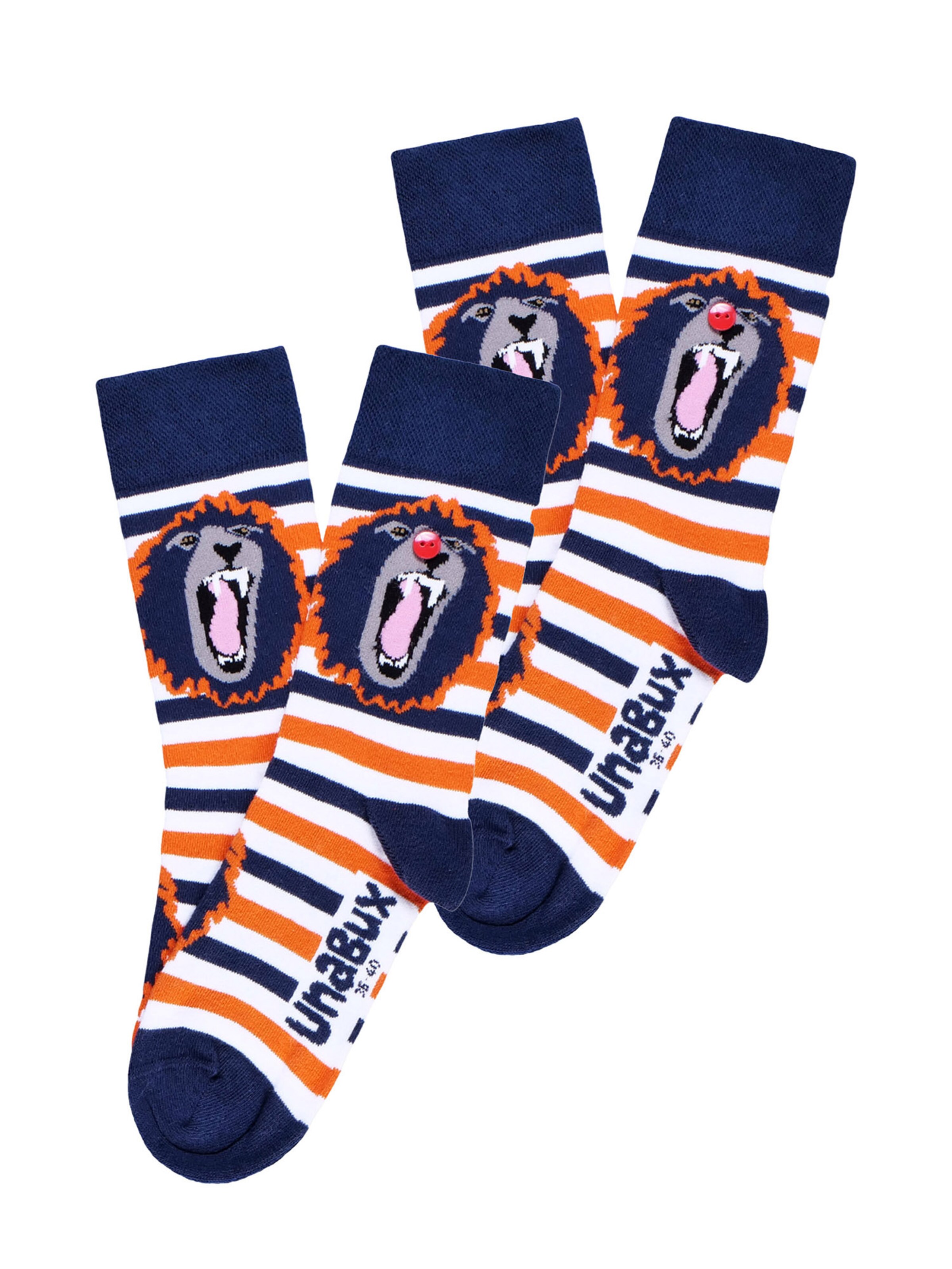 UNABUX Socks ' MIX ' in Blue: front