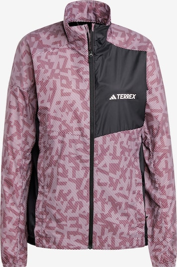 ADIDAS TERREX Športna jakna 'TRAIL' | burgund / pastelno rdeča / črna / bela barva, Prikaz izdelka