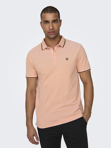 Only & Sons Shirt 'Fletcher' in Orange