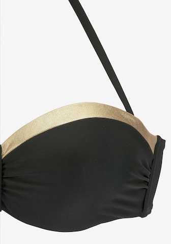 LASCANA Bandeau Góra bikini 'Elodie' w kolorze czarny