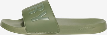 Claquettes / Tongs Superdry en vert : devant