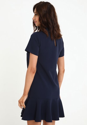 Awesome Apparel Shirt Dress in Blue