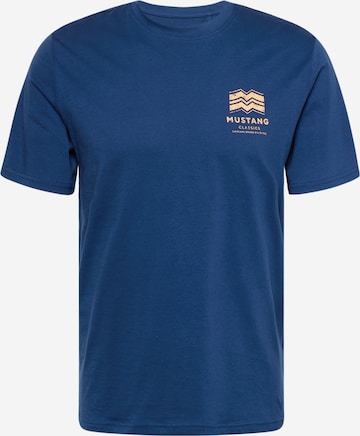 MUSTANG Shirt 'Alex' in Blauw: voorkant