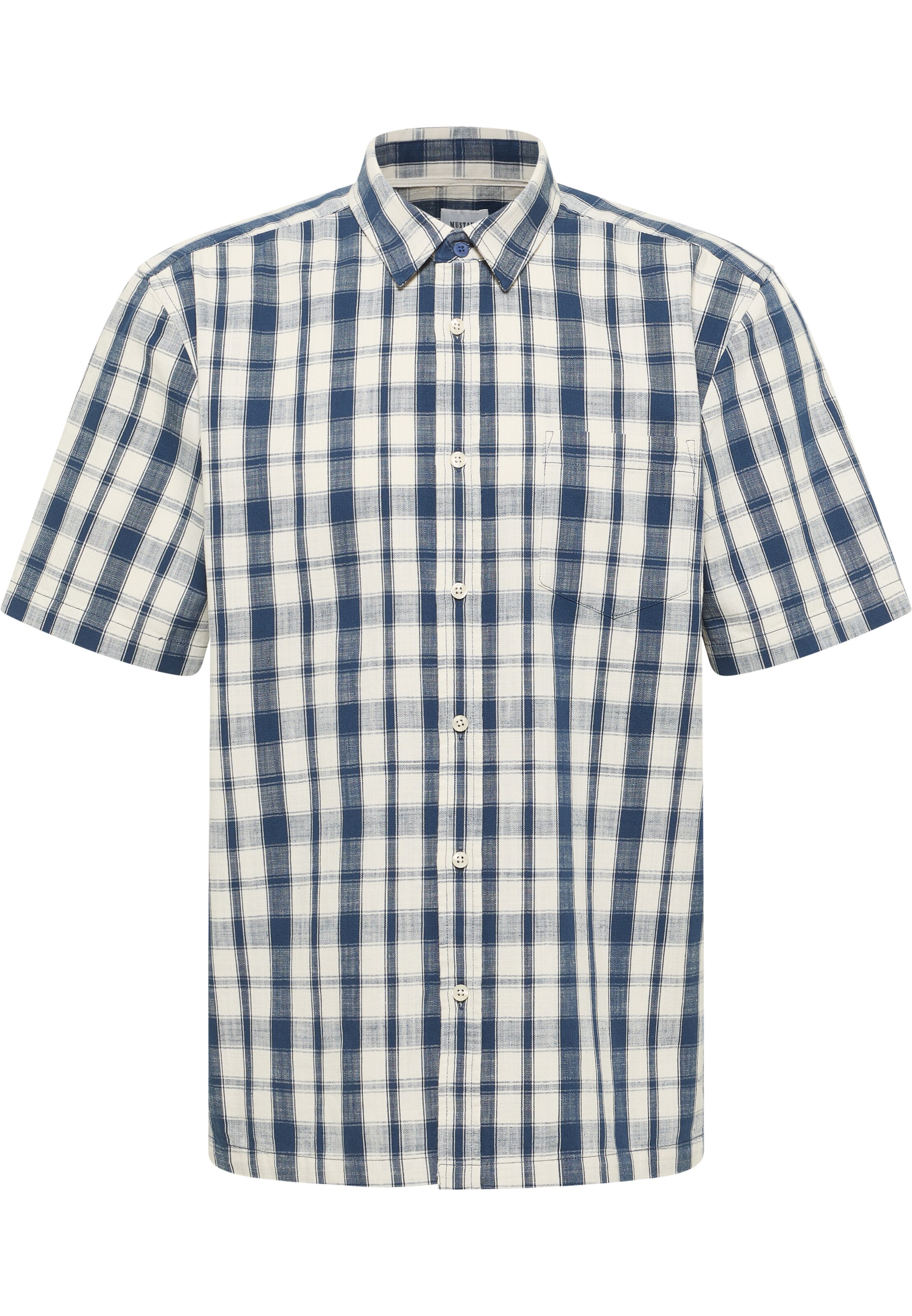 MUSTANG Regular fit Button Up Shirt in Blue: front