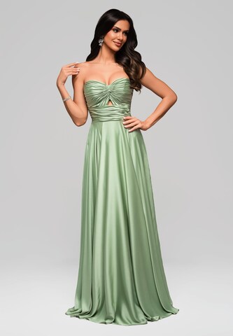 Robe de soirée Ombre en vert : devant