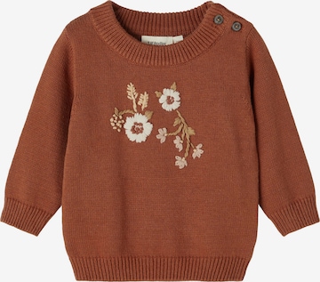 Lil ' Atelier Kids Pullover 'Edel' in Braun: front