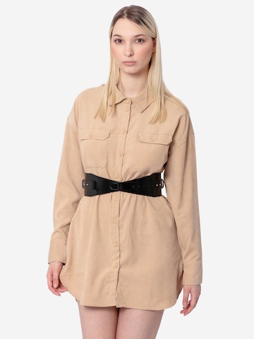 Haute Cuir Belt 'Calliopes Wide Belt' in Black: front