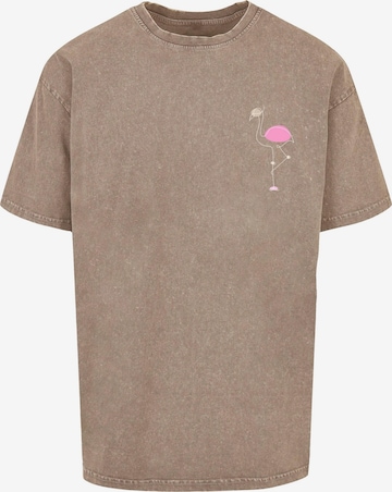 Merchcode Shirt 'Flamingo' in Braun: predná strana