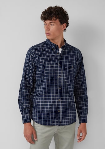 s.Oliver Comfort fit Button Up Shirt in Blue: front
