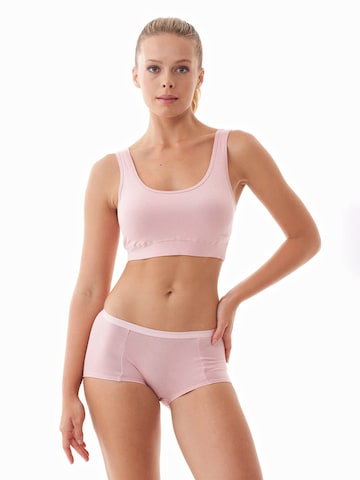 Organication Bralette Bra in Pink: front