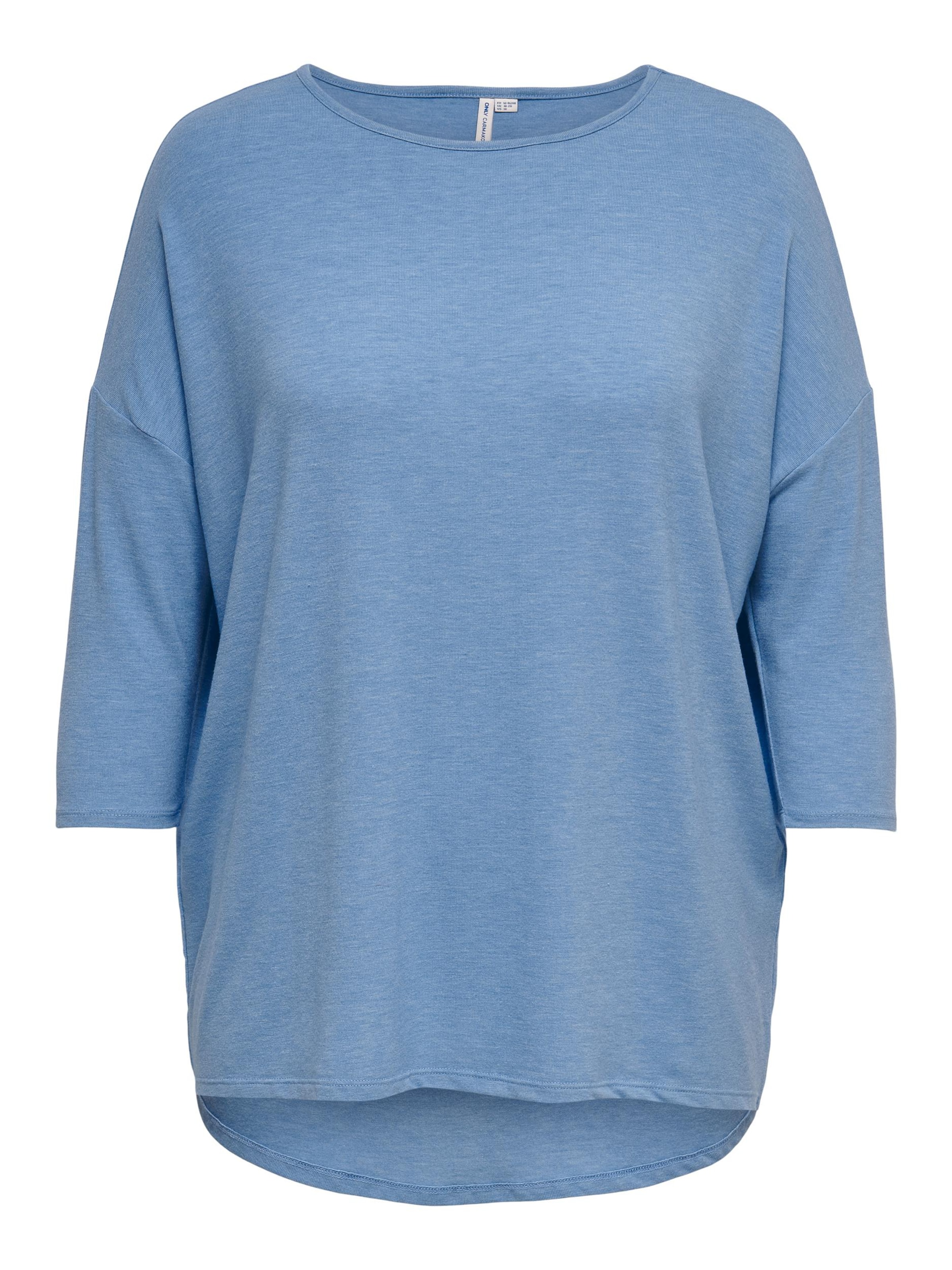 Frauen Shirts & Tops ONLY Carmakoma Shirt 'Lamour' in Blaumeliert - YV11934