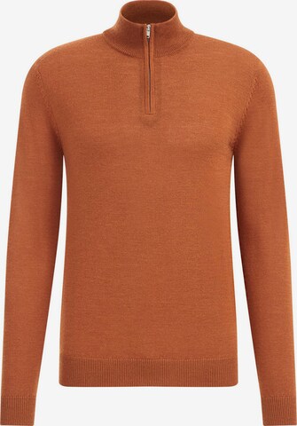 WE Fashion Sweater in Brown: front