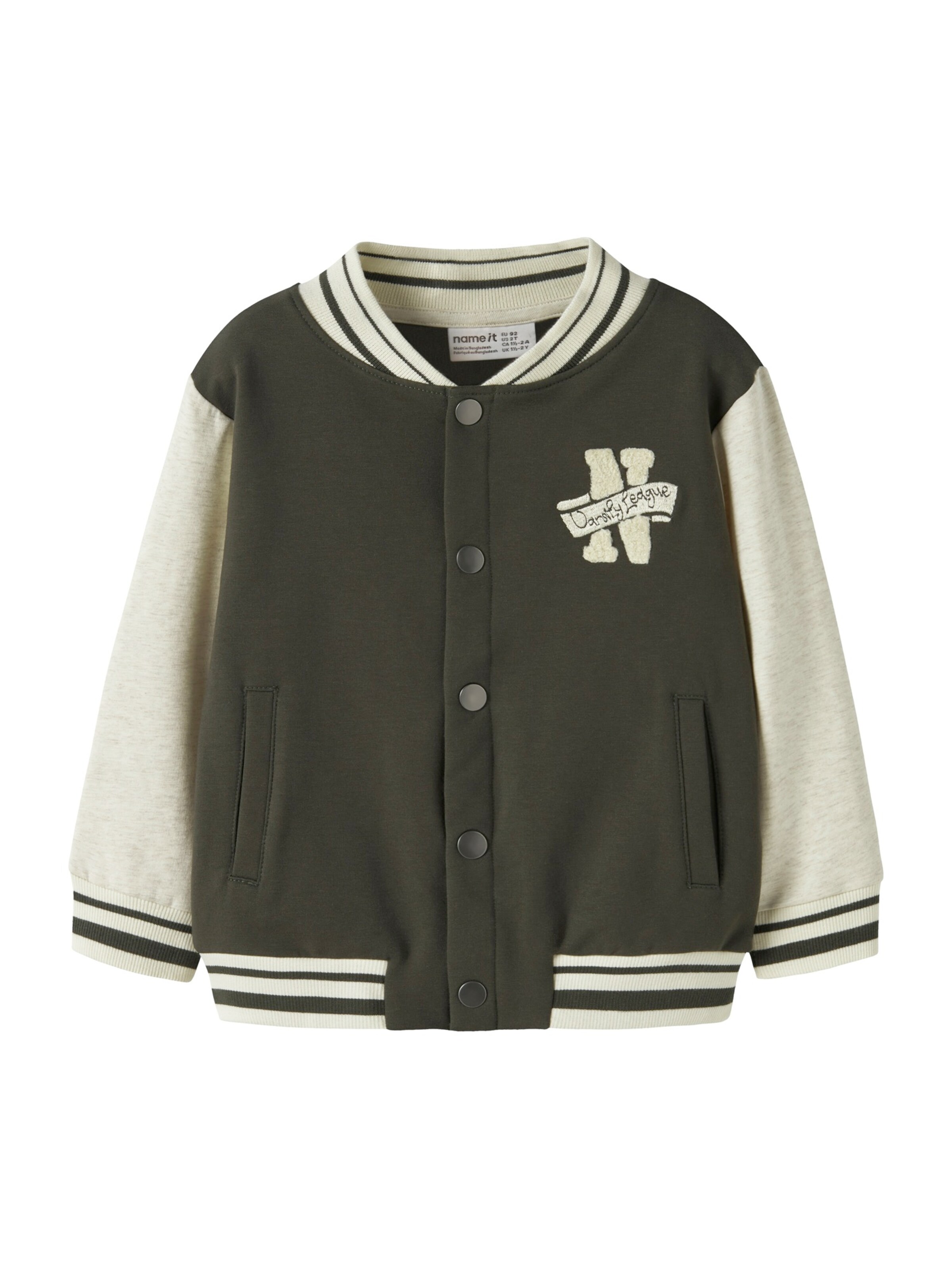 NAME IT Sweatjacke 'NMMLESLIE' in Grün: Vorderseite