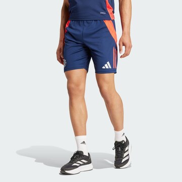 ADIDAS PERFORMANCE Regular Sports trousers 'Manchester United Tiro 24' in Blue: front