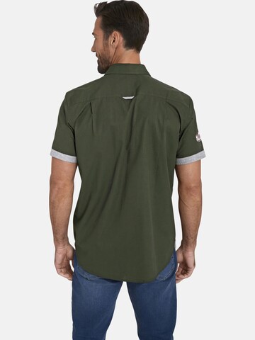 Jan Vanderstorm Regular fit Button Up Shirt 'Snofred' in Green