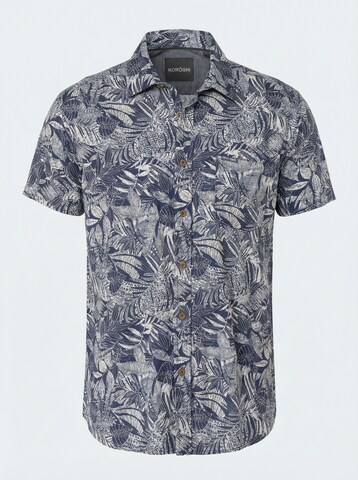 KOROSHI Regular fit Button Up Shirt in Blue