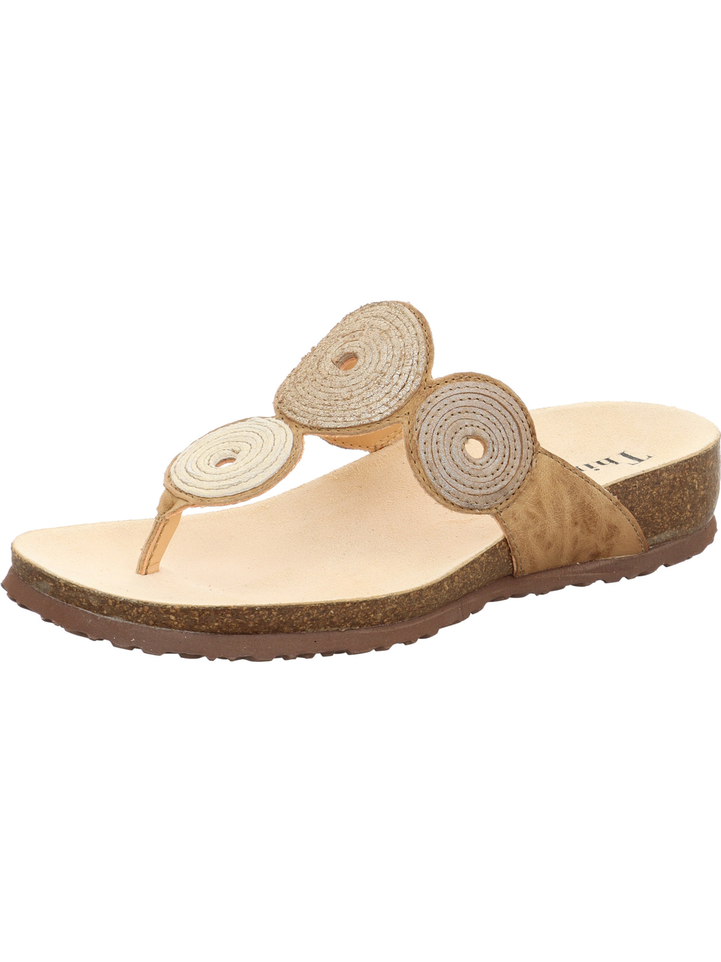 THINK! Zehentrenner 'Julia' in Beige: Vorderseite