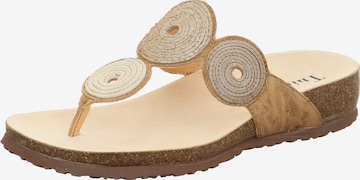 THINK! Zehentrenner 'Julia' in Beige: Vorderseite