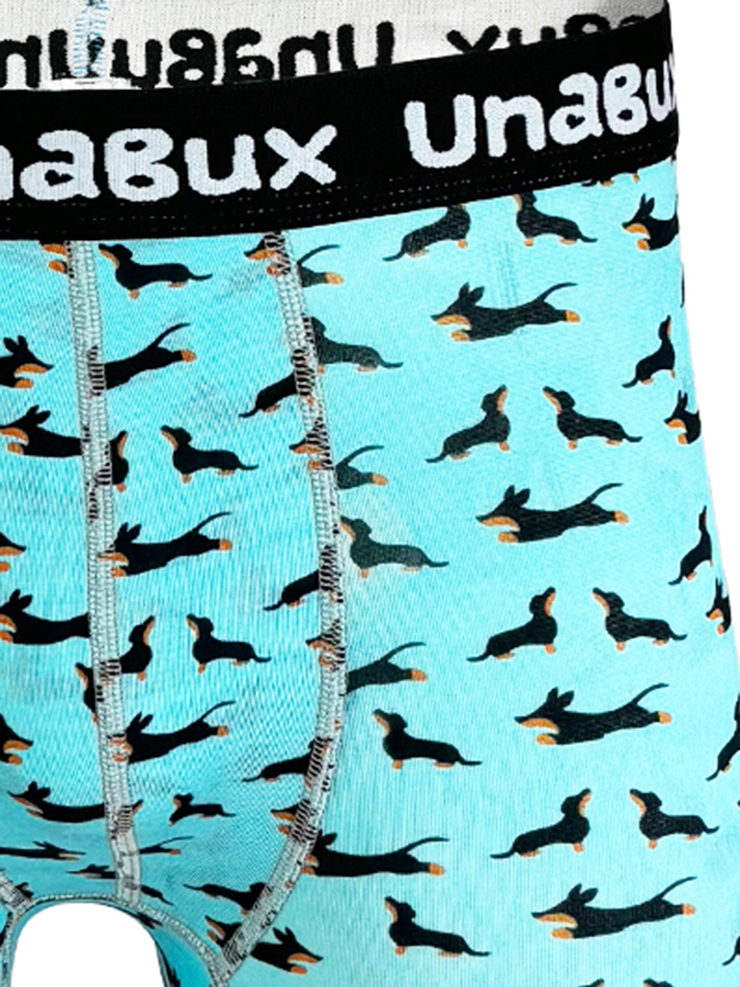 UNABUX Boxer ' BLACK WHITE RABBIT ' in Blau