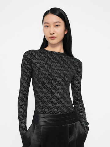 GUESS Широкий Брюки со складками 'LEAH' в Черный