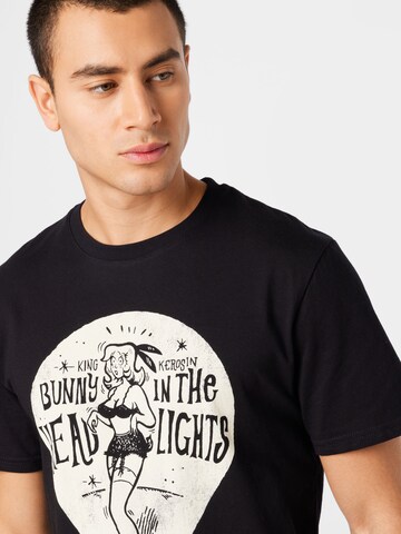 King Kerosin - Camisa 'Bunny in the Headlights' em preto