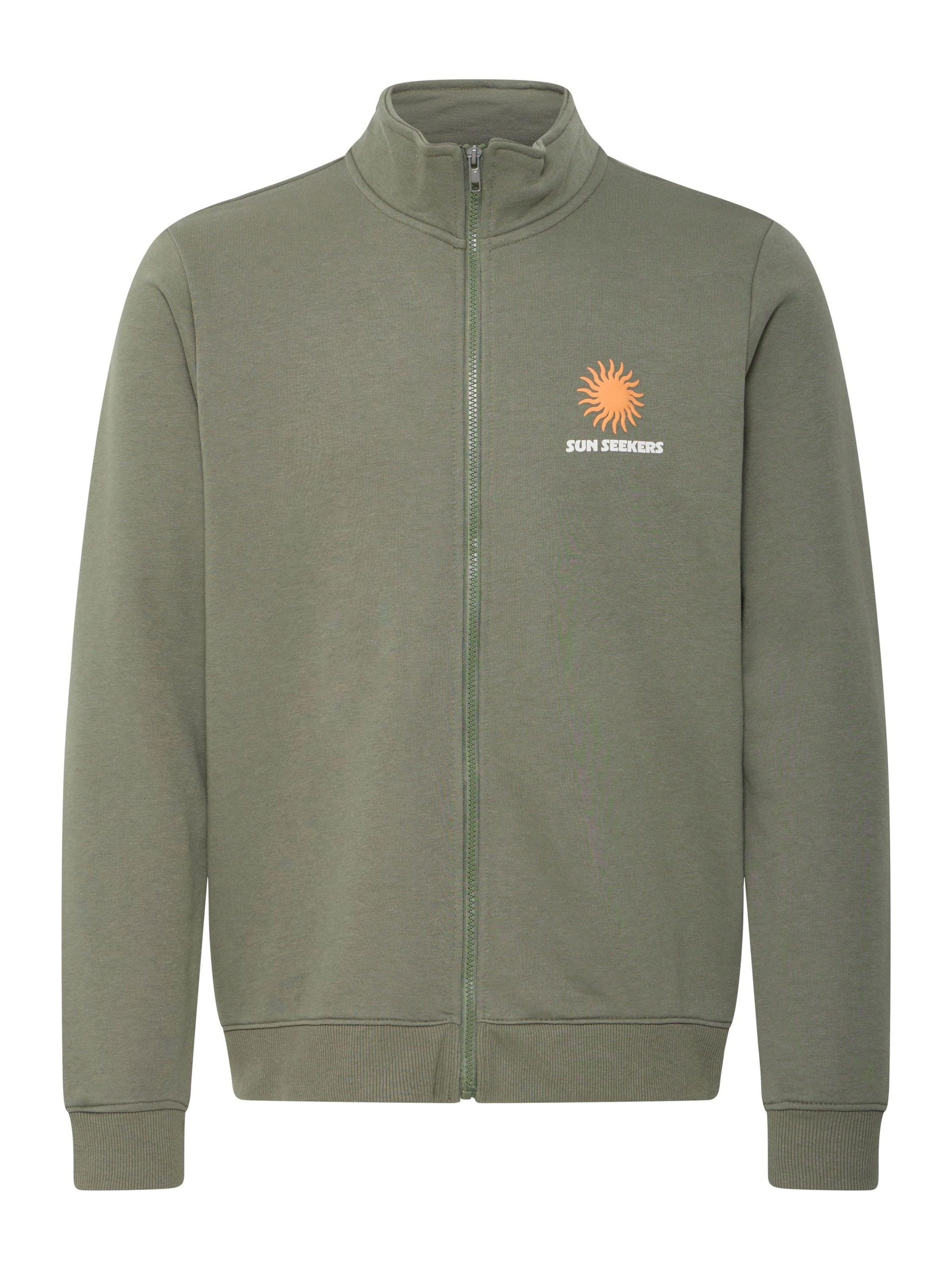 BLEND - Sudadera con cremallera ' BHKonsta ' en verde: frente