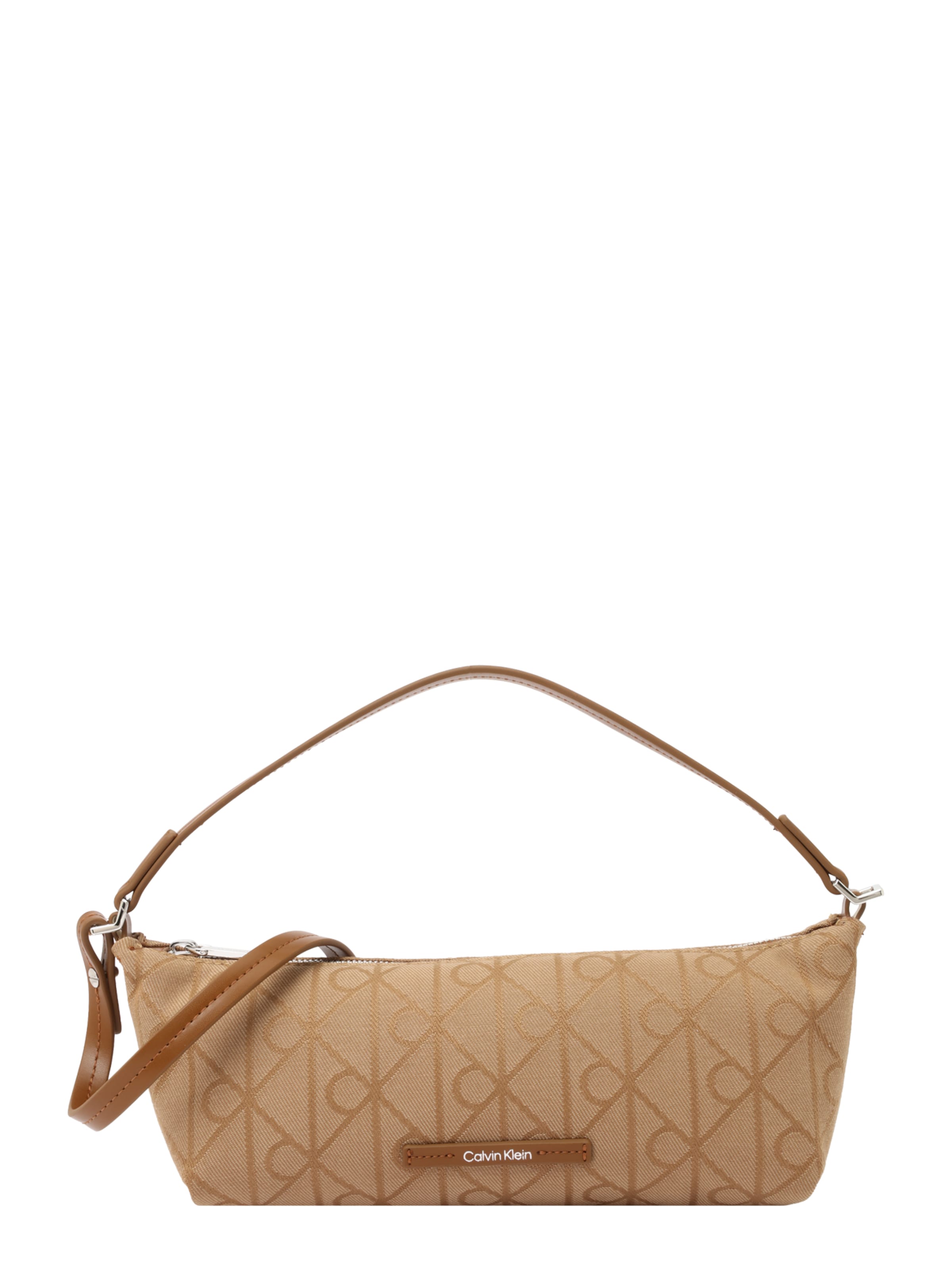 Calvin Klein - Mala de ombro em bege: frente