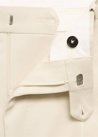 MANGO MAN Regular Pleated Pants 'Gott' in Beige