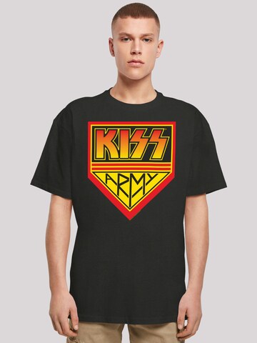 T-Shirt 'Kiss Army Logo' F4NT4STIC en noir : devant