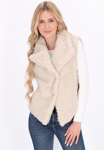 Gilet 'Fashion Look' IZIA en beige : devant