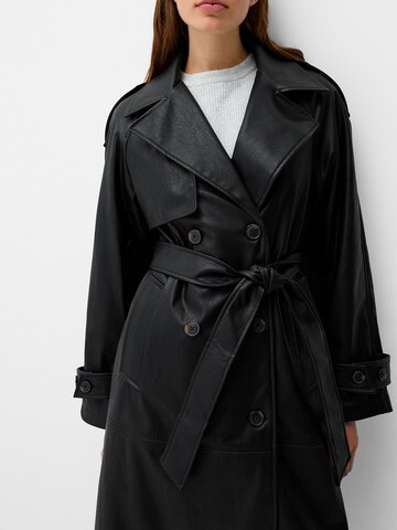 Bershka Between-seasons coat in Black