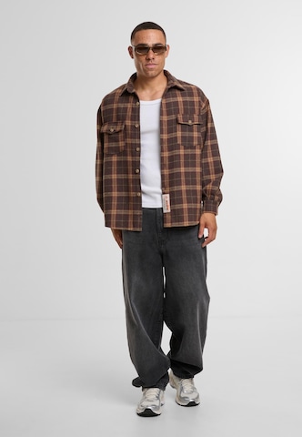 Coupe regular Chemise Another Cotton Lab en marron