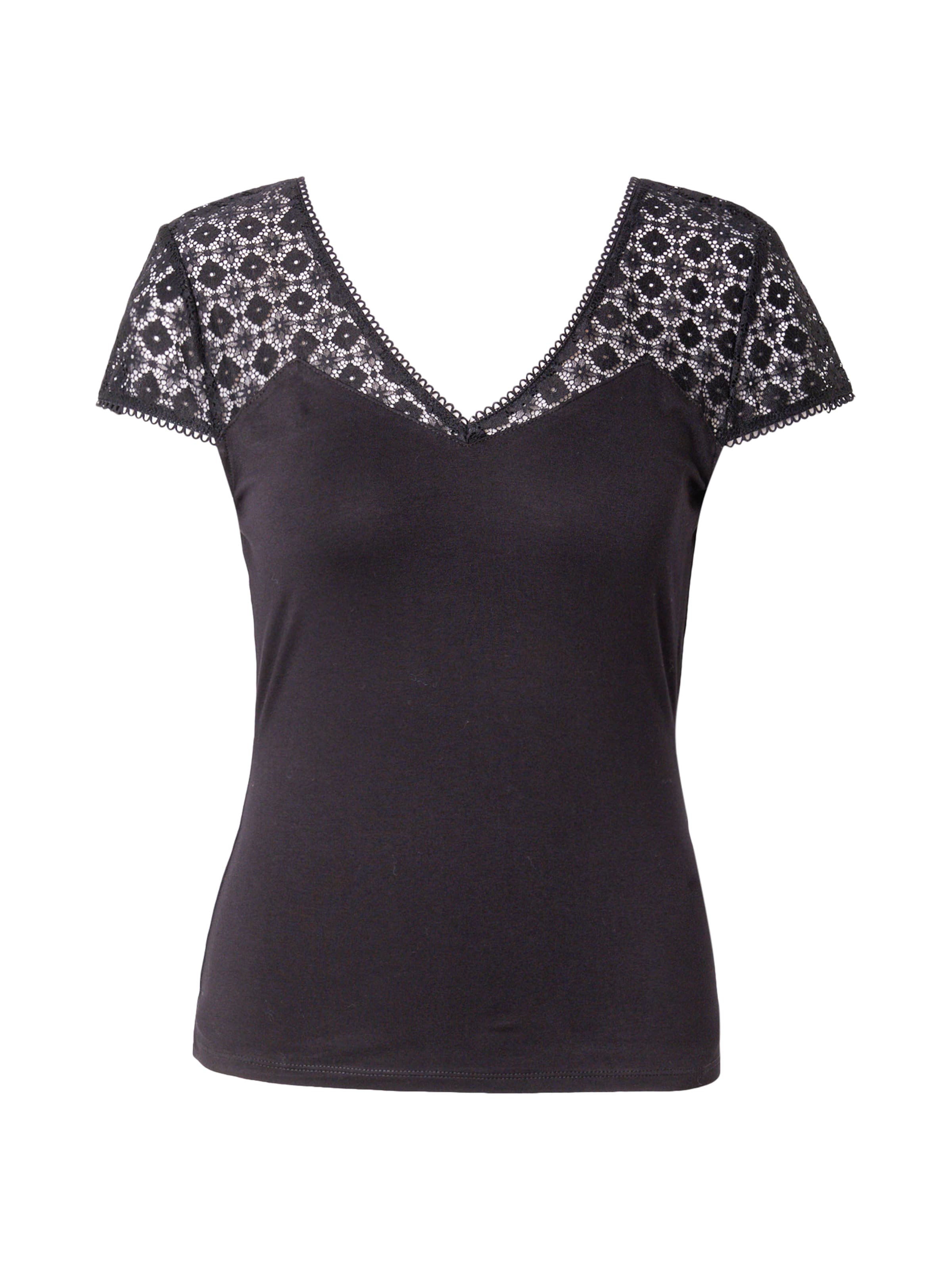 Morgan T-shirt 'FIK' i svart: framsida