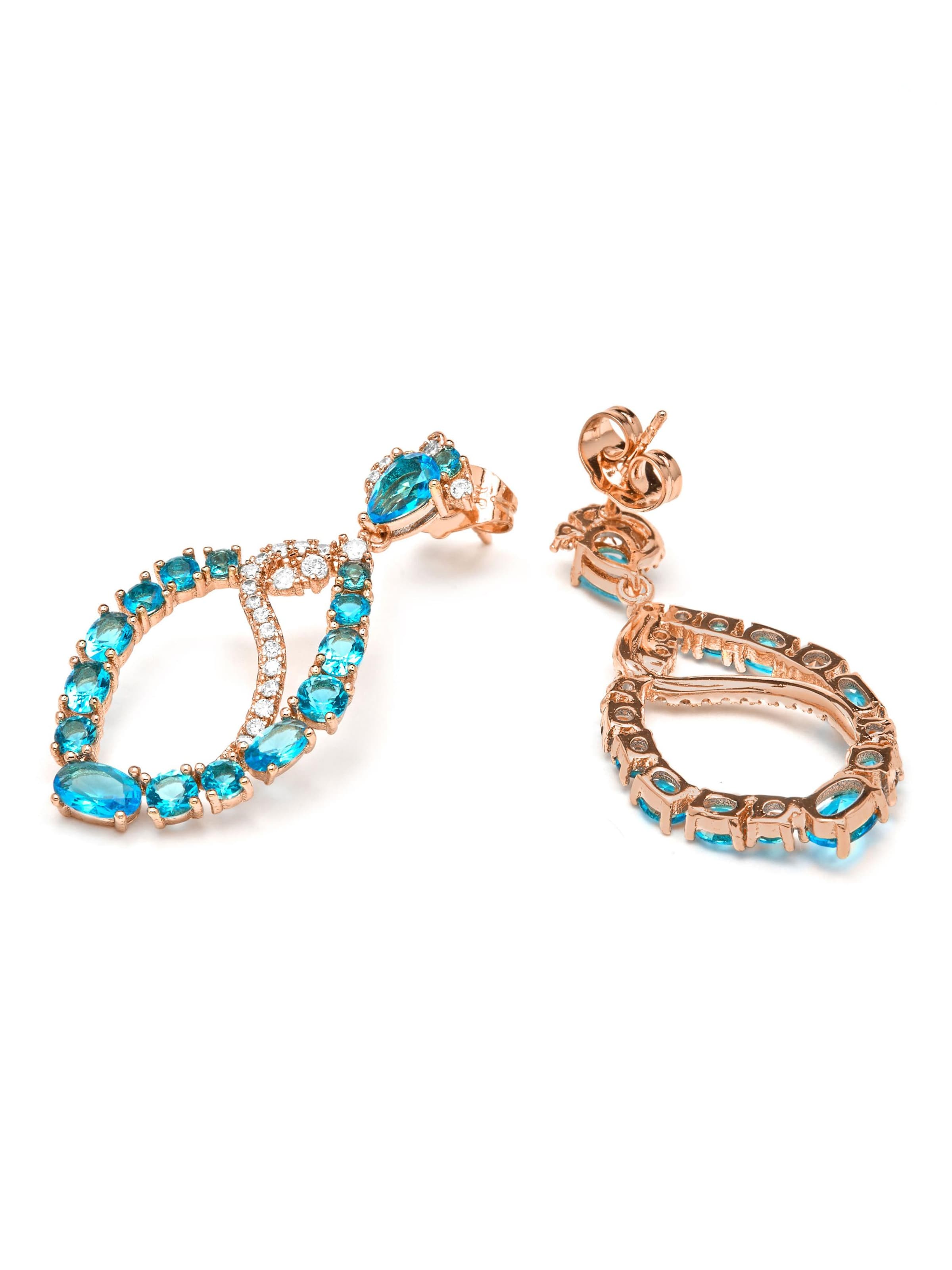 Boucles d'oreilles 'Ranyus' Luxenter en bleu : devant