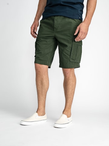 Petrol Industries Regular Cargo trousers in Green: front