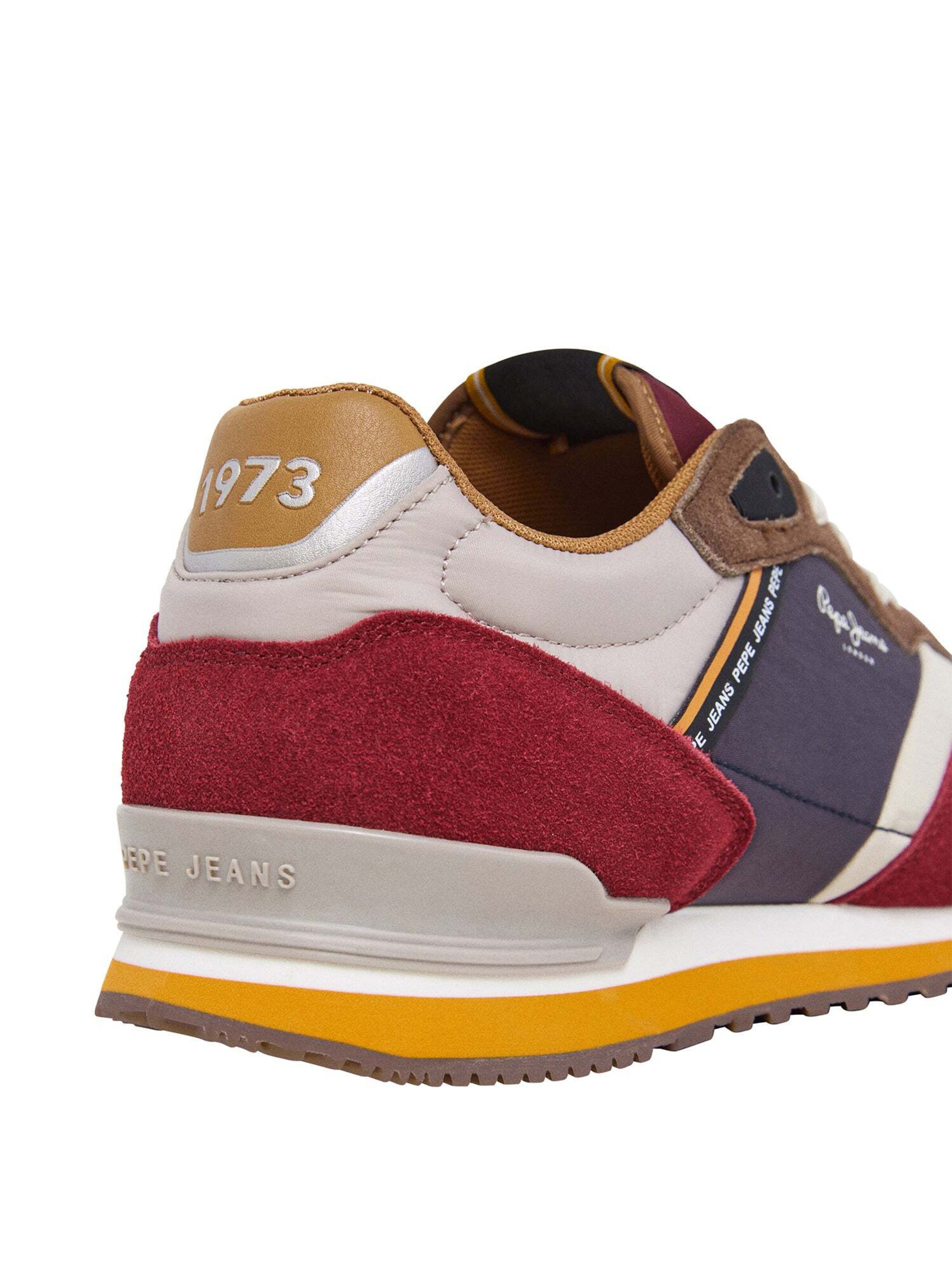 Baskets basses ' London Link' Pepe Jeans en rouge