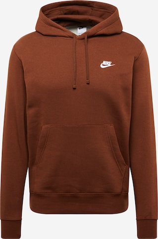 Nike Sportswear Mikina 'Club Fleece' - Hnedá: predná strana