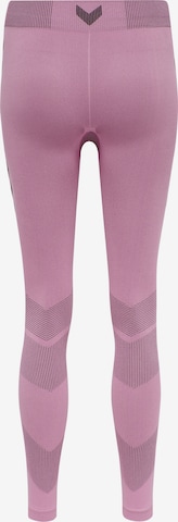 Hummel Skinny Športne hlače 'First' | vijolična barva