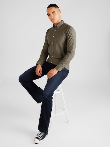 Coupe slim Chemise business Lindbergh en vert