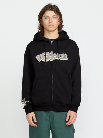 Veste de survêtement Volcom en noir : devant