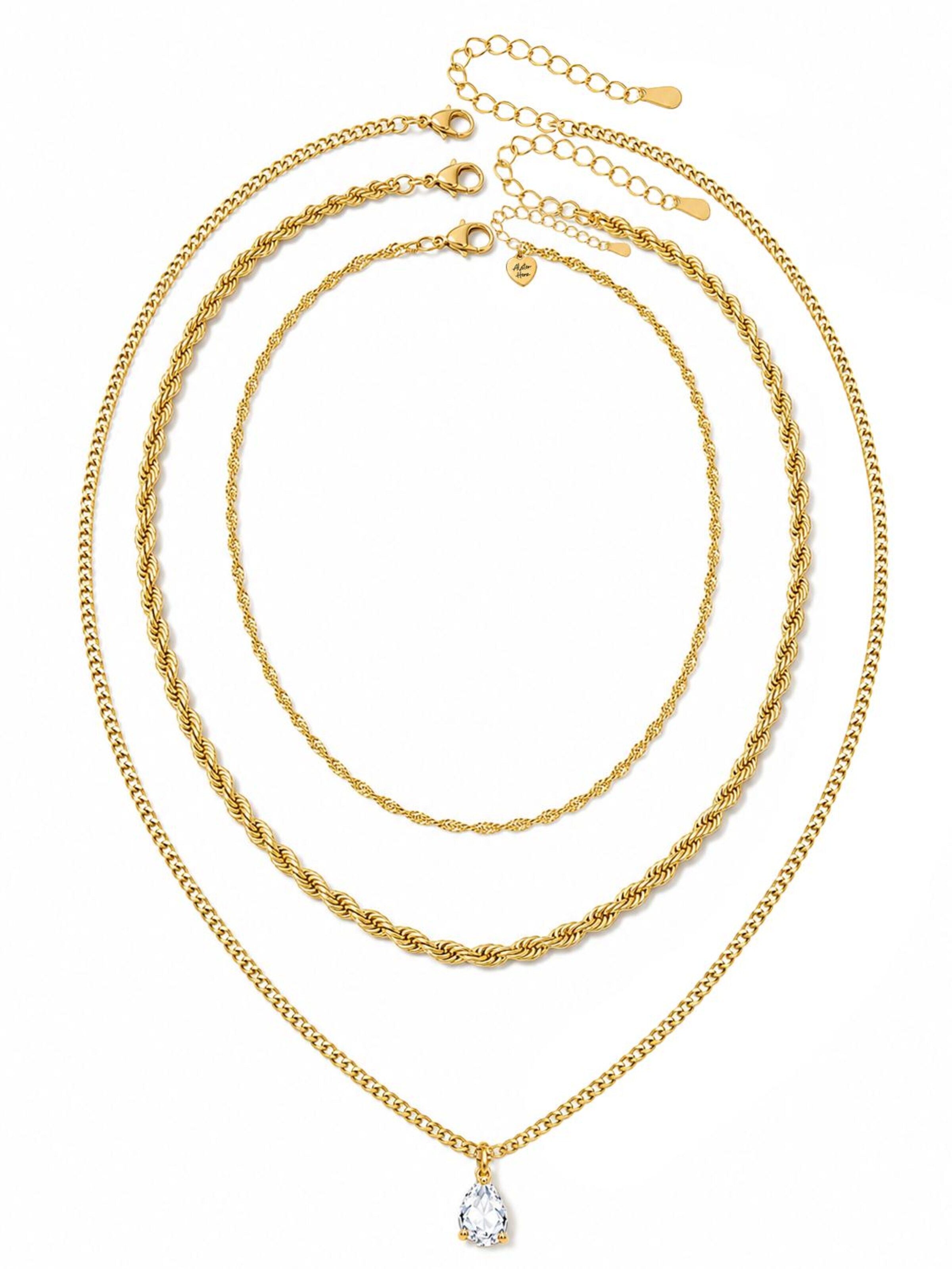Alster Herz Necklace 'AURELIA' in Gold: front